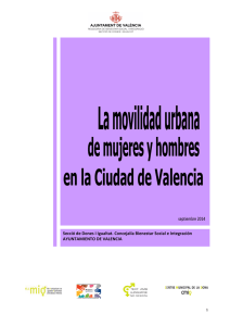 La movilidad urbana de mujeres y hombres en la ciudad de Valencia