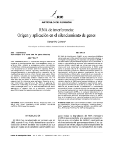 RNA de interferencia: Origen y aplicación en el