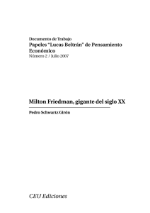 "Milton Friedman, Gigante del Siglo XX".