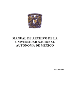 Manual del archivo de la UNAM (No vigente)