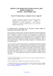 crónica de derecho internacional del medio ambiente