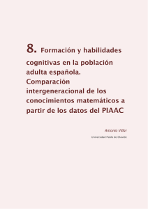 Formación y habilidades cognitivas en la población adulta española