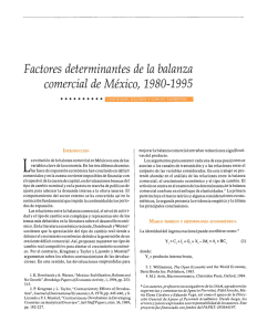 Factores determinantes de la balanza comercial de México, 1980