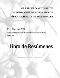 Libro de Resúmenes - ifuap - Benemérita Universidad Autónoma de