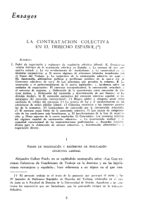 La contración colectiva en el Derecho español