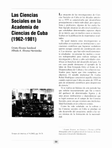 Las Ciencias Sociales en la Academia de Ciencias de Cuba