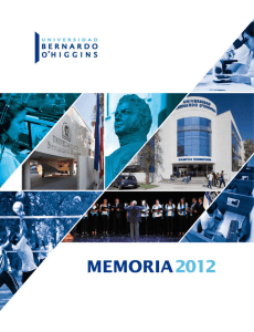 Memoria año 2012 - Universidad Bernardo O`Higgins