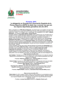 19 marzo, 2015 La delegación en Granada de la Asociación