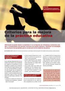 Práctica educativa: criterios básicos de mejora | Antoni Zabala