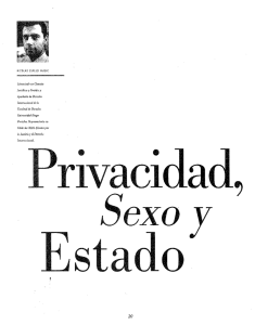 Privacidad, Sexo y Estado - Universidad Diego Portales