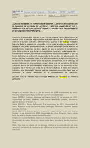 amparo indirecto. es improcedente contra la resolución dictada en