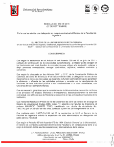 Resolución 239 de 2016 - Universidad Surcolombiana