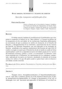 Open data, transparence and philosophy of law