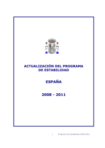 Programa de Estabilidad 2008-2011