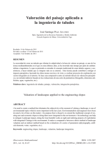 Valoración del paisaje aplicada a la ingeniería de taludes