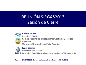 Conclusiones de la Reunión SIRGAS2013