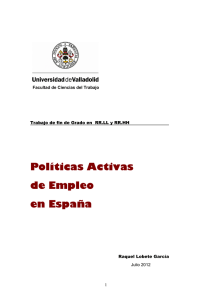 Políticas Activas de Empleo en España