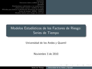Modelos Estadísticos de los Factores de Riesgo
