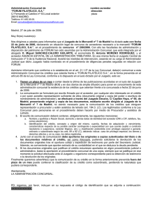 xxxxxxxxxxxx. - Administración Concursal Forum Filatélico