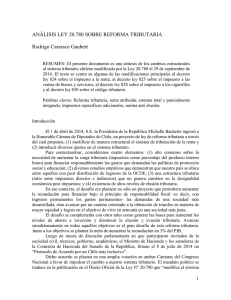 Análisis Reforma Tributaria - Universidad Central de Chile