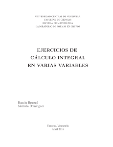 Ejercicios de Calculo Integral en Varias Variables