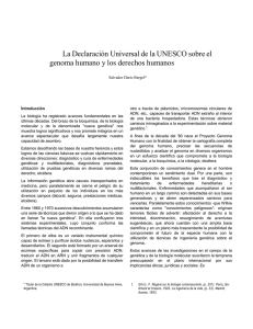 La Declaración Universal de la UNESCO sobre el genoma humano