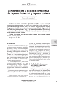 Compatibilidad y posición competitiva de la pesca industrial y