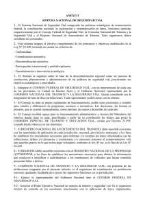 ANEXO T SISTEMA NACIONAL DE SEGURIDAD VIAL 1.