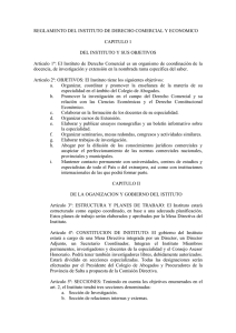 REGLAMENTO DEL INSTITUTO DE DERECHO COMERCIAL Y