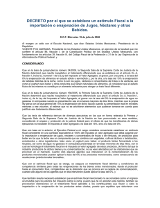 DECRETO por el que se establece un est&iacute;mulo Fiscal a la