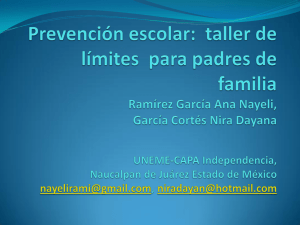 Prevención escolar: taller de límites para padres de familia Ramírez