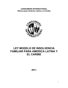 ley modelo de insolvencia familiar para america latina y el caribe