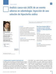 An&aacute;lisis causa-ra&iacute;z (ACR) de un evento adverso en