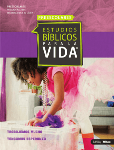 Estudios Bíblicos para la Vida para Preescolares