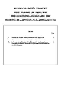 agenda de la comisión permanente sesión del jueves 4 de junio