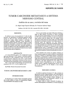 tumor carcinoide metastasico a sistema nervioso central