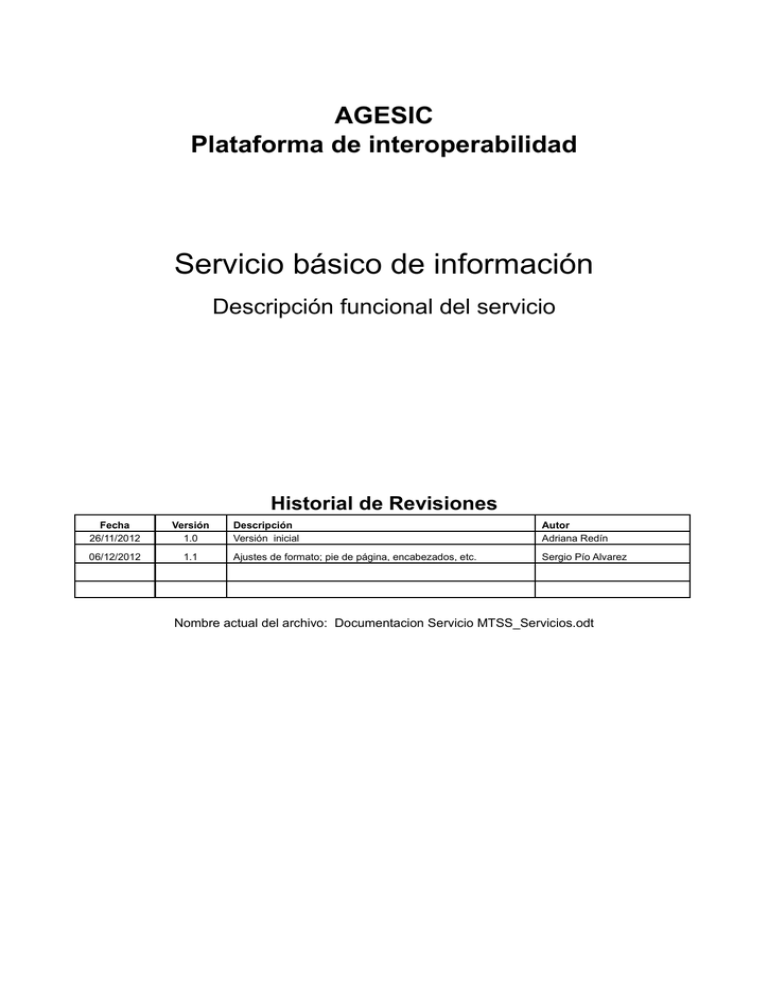 Documentación funcional