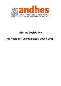 Monitoreo Legislativo – Tucumán 2006 -2007