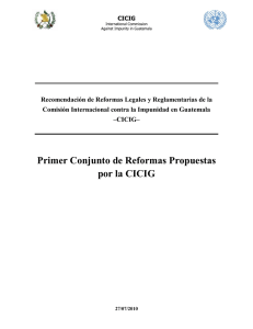 Primer conjunto integral de propuestas para la reforma legislativa