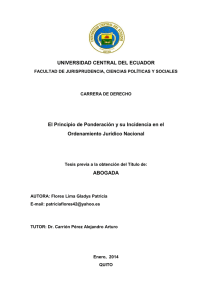 UNIVERSIDAD CENTRAL DEL ECUADOR El Principio de