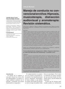 Manejo de conducta no con- vencional en niños: Hipnosis