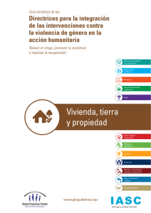 Vivienda, tierra y propiedad - Guidelines for Integrating Gender