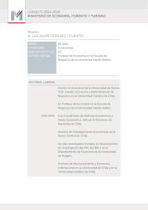 GABINETE 2014-2018 MINISTERIO DE ECONOMÍA, FOMENTO Y