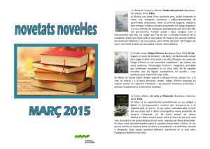 Novetats novel·les MARÇ 2015.