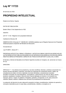 Ley Nº 11723 PROPIEDAD INTELECTUAL