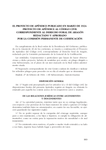 Los proyectos de Apéndice del Derecho civil de Aragón, II