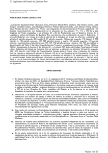 XI Legislatura del Estado de Quintana Roo Página 1 de 20