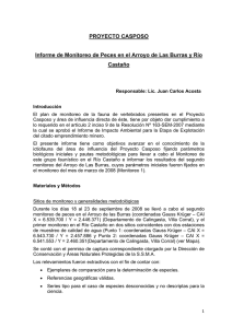 2º Informe Peces Monitoreo Las Burras y Castaño