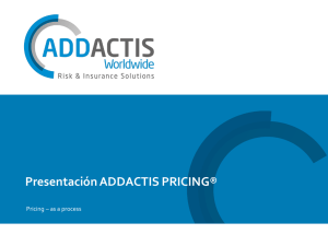 Conferencia de Michael Noack (ADDACTIS), Abril de 2015. Pricing