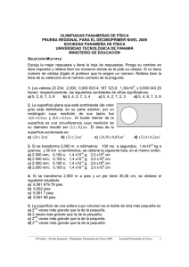 P XI-ronda regional - Sociedad Panameña de Física